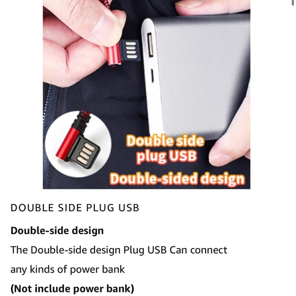 Heated Vest for Women Men,USB, Black, power bank￼not included - Picture 4 of 9